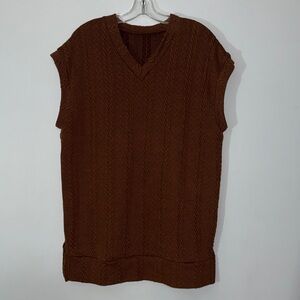 36. Dazy Cable Knit Sweater Vest Midi Dress